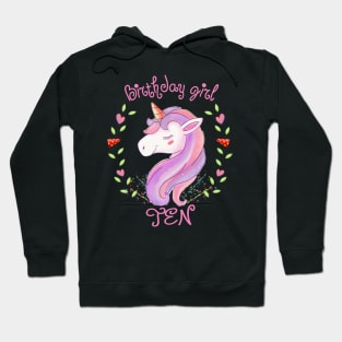 'Unicorn Tenth Birthday Girl' Cute Birthday Tenth Gift Hoodie